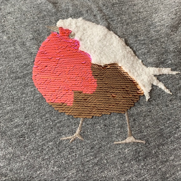 Zara Sequin Flip Bird Thin Sweater - Picture 3 of 8